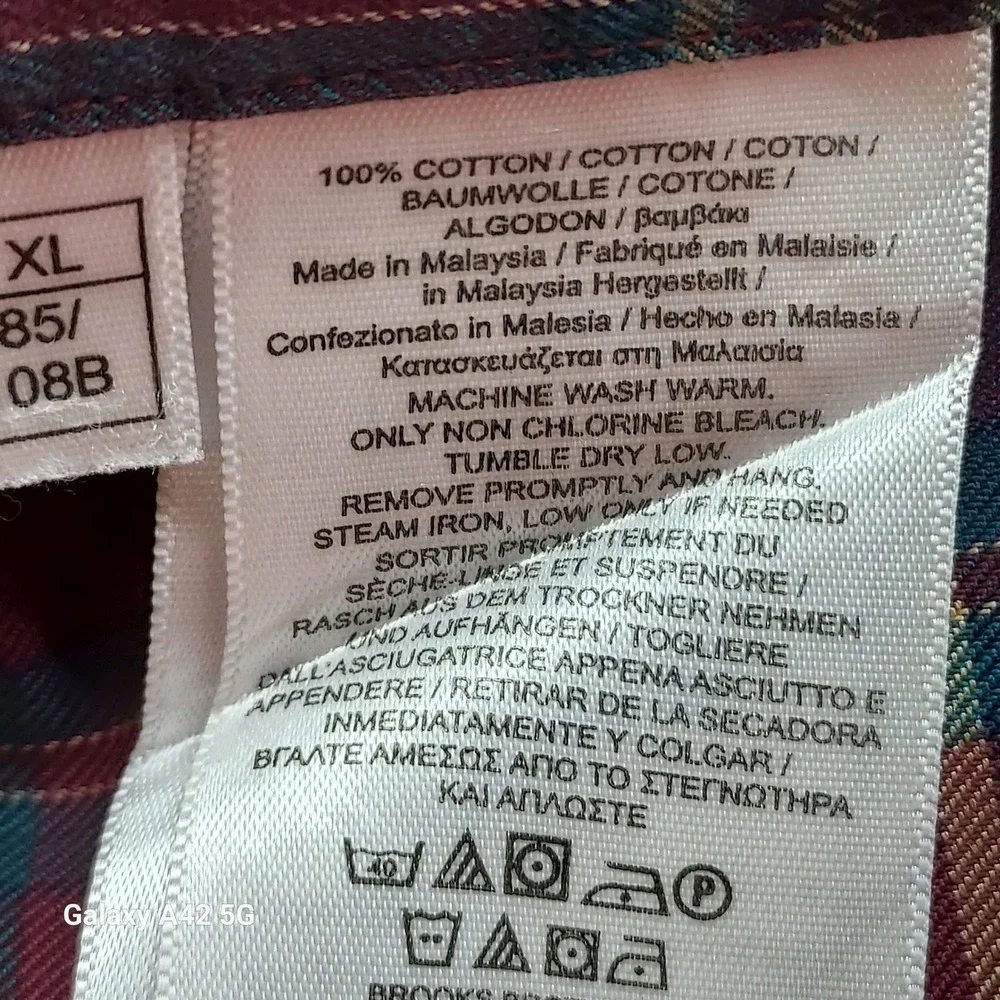 Brooks Brothers XL Madison Non Iron‎ Plaid Button Down Shirt Maroon